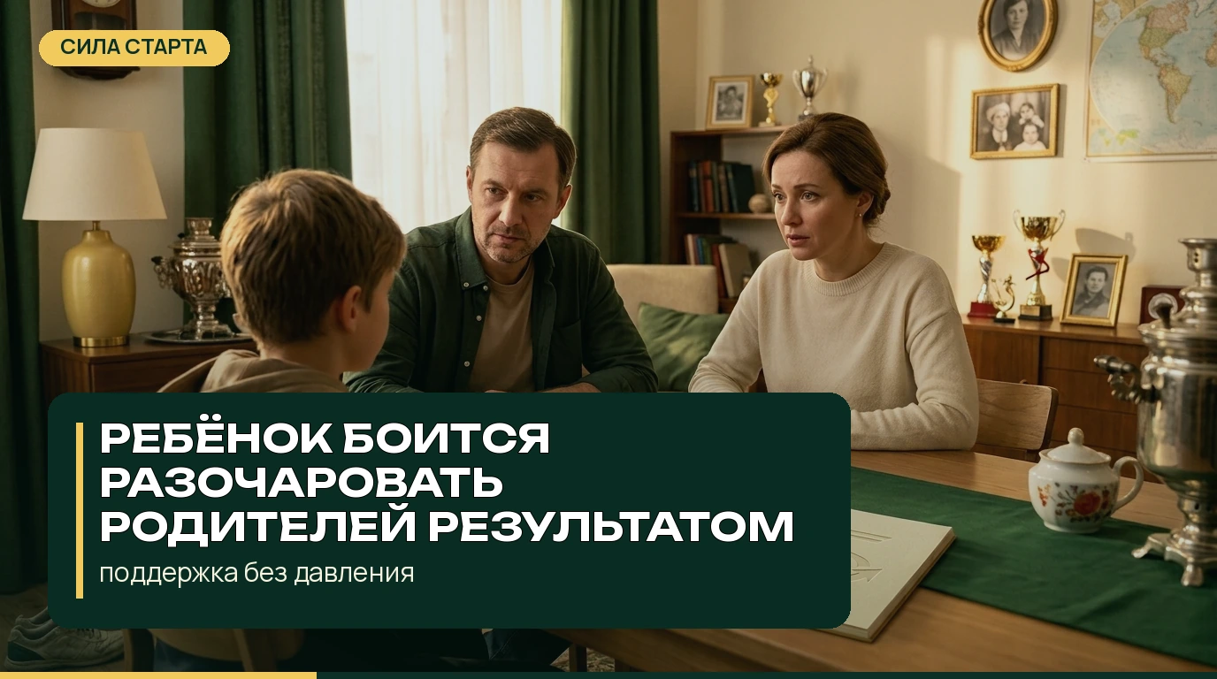 Ребёнок боится разочаровать родителей результатом Ребёнок боится разочаровать родителей результатом